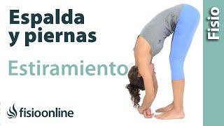 Fantástico ejercicio de estiramiento de espalda y piernas. Relaja todo tu cuerpo.