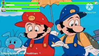 Super Mario Bros The Great Mission to Rescue Princess Peach! (1986) Piranha's Scene With Healthbars