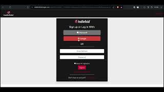 1. IndieFold Login Video