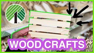  GRAB DOLLAR TREE WOOD ITEMS TO MAKE THESE QUICK AND EASY SPRING DIYS!