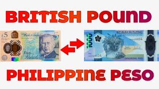 British Pound To Philippine Peso Exchange Rate Today | Pound To Peso | GBP To PHP