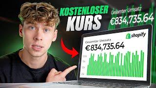 KOSTENLOSER SHOPIFY DROPSHIPPING KURS | A bis Z Anleitung (3h+)