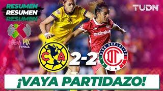 Resumen y goles | América 2-2 Toluca | Liga Mx Femenil AP2024-J3 | TUDN