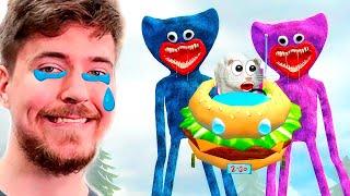  HUGGY WUGGY AND KISSY MISSY SURRONDED MRBEAST's HOUSE. POPPY PLAYTIME HAMSTER TV 2