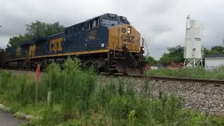 CSX WO96  ballast train   (Old Camera )