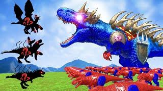 Best Dinosaurus of Jurassic World: Spiderman T Rex, Carnotosaurus Animal Revolt Battle Simulator