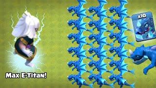 Can Level 1 Troops Survive? E-Titan vs Lower Troops - Clash of Clans