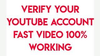 PAANO MAG VERIFY NG  YOUTUBE ACCOUNT Fast & Easy 100% (2020)