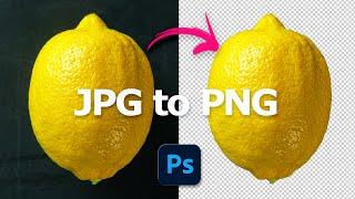How to convert image to PNG transparent background in Photoshop