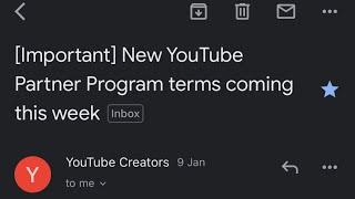 [Important] New YouTube Partner Program terms coming this week