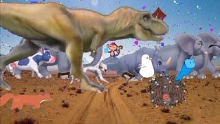 Animal stampede part 5 animal elephant dinosaur stampede animal stampede  animal running cat fox