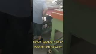 Glitter Faux Leather Production Process In China Factory
