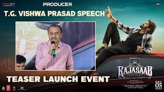 Producer TG Vishwa Prasad Garu Speech at The RajaSaab Teaser Launch Event | Prabhas | Maruthi