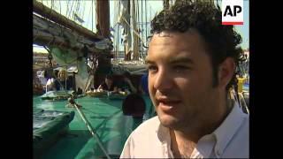 Tall ships sailing race ends, competitors from around the world