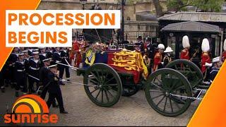 Watch: The Queen's funeral procession begins | Sunrise