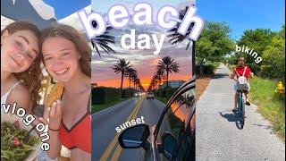 DAY ONE of our beach trip vlog: bikes, coffee, swimming, pictures | EPI. 1