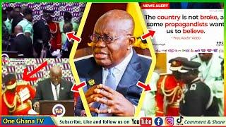 OH! Akufo-Addo's Personal Bodyguard C0LLAPSED Whiles Reading SONA; Claims Ghana Is Not Broke