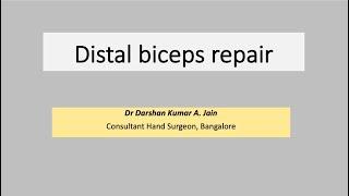 Distal biceps repair