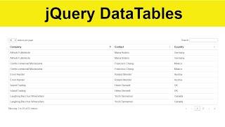 01 - How to use jQuery Datatables Plugin || Initialise Datatables using jQuery with Source Code