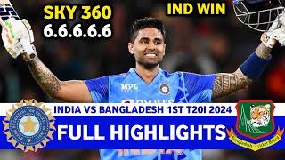 India Vs Bangladesh 1st T20 2024 Full Highlights | IND VS BAN Highlights