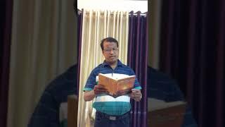 Poet Gobinda Biswas reads a poem from his own book of English poems The Sunny Poems