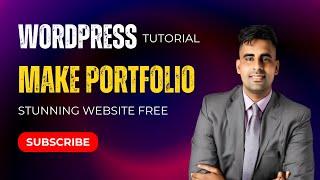 FREE portfolio website WordPress elementor Tutorial