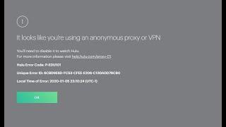 Hulu Error code P-EDU101 - Fix it!