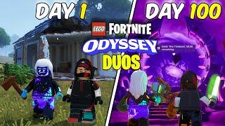 We Survived 100 Days In DUO LEGO FORTNITE ODYSSEY... And Here's What Happened