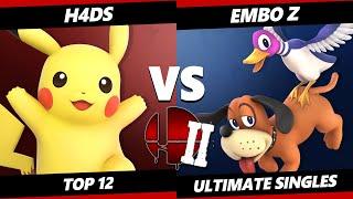 Back in Blood 2 Top 12 - H4DS (Pikachu) Vs. Embo Z (Duck Hunt) SSBU Ultimate Tournament