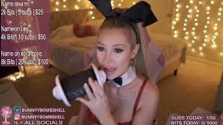 BUNNY BOMBSHELL ASMR EAR LICKS LIVE ON TWITCH BUNNYYBOMBSHELL