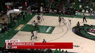 Arkansas State Men's Hoops Beats UAB 98-89