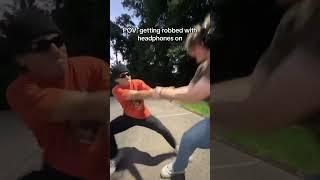 POV: your getting robbed with headphones on #music #headphones