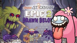 Draw a stickman EPIC 2 вместе с АМОНГ АС ИЩУТ ВЫХОД ИЗ ПОДЗЕМЕЛЬЯ DEAWN BELOW