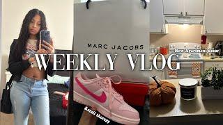 WEEKLY VLOG| NEW APT DECOR, TOPGOLF, GROCERY HAUL, ROSS HAUL, CLEANING.