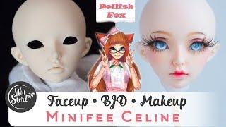 [BJD] Роспись куклы минифи Селин мейкап / фейсап [БЖД] BJD OOAK minifee Celine урок от WillStore