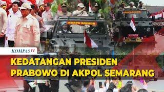 Momen Kedatangan Prabowo di Akpol Semarang: Disambut Polisi Berkuda hingga Arak-Arakan Naik Rantis