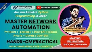 [New Course Alert] Learn Master Network Automation | Python, Ansible, RestAPI, Cisco Devnet Training