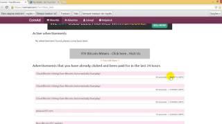Ganhar bitcoin no site CoinAd  1BITCOIN = U$ 240