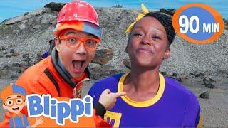 Blippi and Meekah Race to the Moon! | Educational Space Kids Videos | Fun Compilations