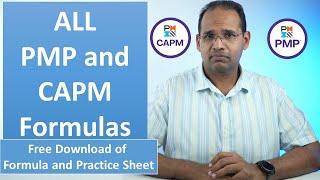 All the PMP and CAPM Formulas - One Video - Downloadable Formula Sheet