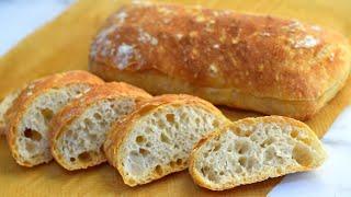 Easy Artisan Ciabatta Bread Recipe/Rustic Italian Bread/No Knead Rustic Bread