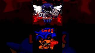 Lord X vs EXE #lordx #sonic #versus #shorts