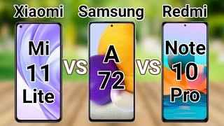 Redmi Note 10 Pro vs Mi 11 Lite vs Samsung A72