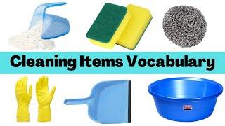 Cleaning Things Vocabulary - In English With Pictures - Learning For Childrens (Edu Kids)