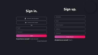 Login and registration form design with firebase using react js