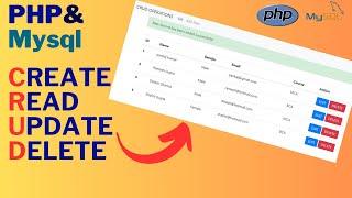 PHP CRUD (Create, Read, Update, Delete) Operations with MYSQLi Database