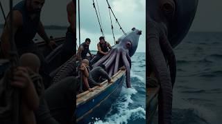 Fishermen Battle a Giant Squid | Epic Ocean Encounter #squid #fisherman #ocean