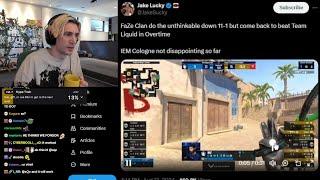 xQc Reacts to FaZe Clan Comeback from 11-1 vs Team Liquid