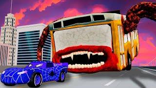 Epic Escape From The Spider McQueen VS Bus Eater | McQueen VS McQueen Eater | BeamNG