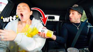 DUMPING ICE COLD DRINKS ALL OVER MY ANGRY WIFE!! *HILARIOUS ARGUMENT*